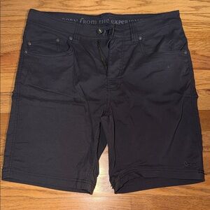 Prana Men's Dark Gray Flat Front Shorts